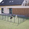 Dog Playpen Foldable 24 Panels Dog Pen 40" Height Pet Enclosure Dog Fence Outdoor with Lockable Door for Large/Medium/Small Dogs,Puppy Playpen,RV,Camp