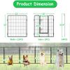 Dog Pens Outdoor 32" Height Foldable24 Panels Heavy Duty Metal Portable Dog Playpen Indoor Anti-Rust Exercise Dog Fence with Doors for Large/Medium/Sm