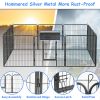 Dog Pens Outdoor 32" Height Foldable 12 Panels Heavy Duty Metal Portable Dog Playpen Indoor Anti-Rust Exercise Dog Fence with Doors for Large/Medium/S