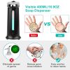 Automatic Soap Dispenser 16.9OZ Anti-slip Sensor Refillable Hand Gel Desktop Dispenser 2 Drop Volume Adjustment