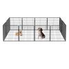 Dog Pens Outdoor 32" Height Foldable 16 Panels Heavy Duty Metal Portable Dog Playpen Indoor Anti-Rust Exercise Dog Fence with Doors for Large/Medium/S