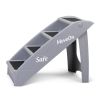 Foldable Pet Ladder, Dog Stairs with 4 Nonslip Steps, Dog Cat Ramp for High Bed Chair Car Sofa, Modern Gray